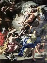 Solimena, Francesco: Boreas abducting Oreithyia, daughter of Erechtheus
