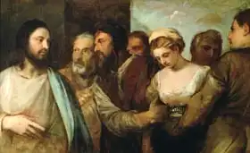Tizian: Christ and the adulteress, 1512-15