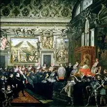 Cortona, Pietro da: Pope Paul V (1522-1621) with an Audience