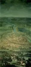 Austrian school (18th century): The Battle of Senta, 11th September, 1697 at which the Imperial troops of the Austrian Empire under Eugene of Savoy (1663-1736) defeated the Turkish Army