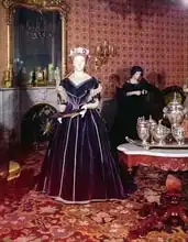 American school (19th century): Ball gown of Mary Todd Lincoln (1818-82)