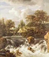 Ruisdael, Jacob: A Waterfall in a Rocky Landscape, c.1660-70