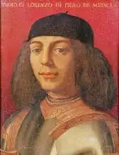 Bronzino, Agnolo: Portrait of Piero di Lorenzo de Medici