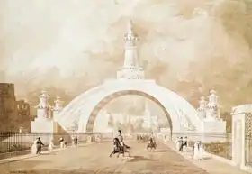 Martin, John: The Proposed Triumphal Arch from Portland Place to Regent