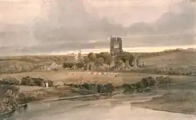 Girtin, Thomas: Kirkstall Abbey, Yorkshire - Evening