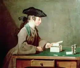 Chardin, Jean-Siméon: The House of Cards, c.1736-37