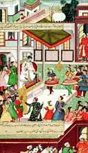Indian school (17th century): Dancing girls taken from Baz Bahadur