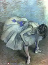 Degas, Edgar: Seated dancer