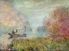 Monet, Claude: Studio on the water on the Seine