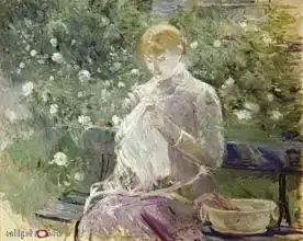 Morisot, Berthe: Pasi embroiders in Bougival