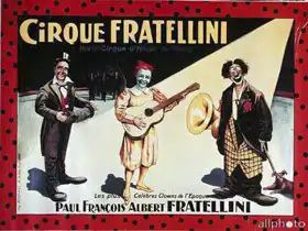 Unknown: The Most Famous Clowns of the Day, poster advertising the Fratellini Circus