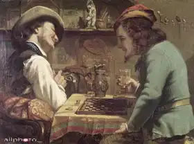 Courbet, Gustave: Game of checkers
