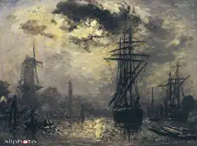 Jongkind, Johan: View of the Port of Rotterdam
