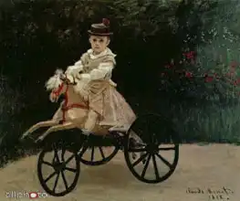 Monet, Claude: Jean Monet on a tricycle