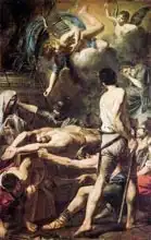 Valentin de Boulogne,: Martyrdom of St. Processus and St. Martinian