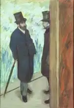 Degas, Edgar: Friends at the Theatre, Ludovic Halevy (1834-1908) and Albert Cave (1832-1910) 1878-79