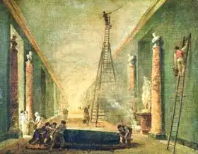 Robert, Hubert: View of the Grand Gallery of the Louvre During Restoration, 1798-99