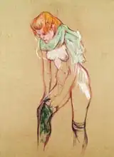 Toulouse-Lautrec, H.: Woman Pulling Up her Stocking