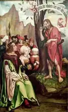 Fries, Hans: St. John the Baptist Preaching Before Herod, from the Triptych of St. John