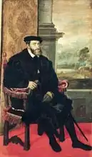 Tizian: Seated Portrait of Emperor Charles V