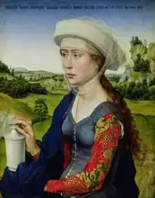 Weyden, Rogier van der: Mary Magdalene, from the right hand panel of Triptych of the Braque Family