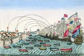 French school (18th century): The Capture of Havana by the English in 1762