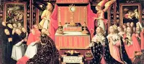 French school (17th century): Louis XIII (1601-43) Anne of Austria (1601-66) Infanta of Spain and Gaston de France (1608-60) Duke of Orleans before the Holy Sacrament
