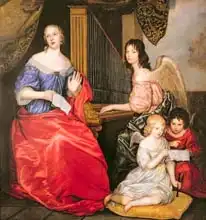 Lely, Peter: Francoise Louise (1644-1710) Duchess of La Valliere with her Children as Angels