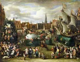 Bredael, Alexander van: A Festival at Antwerp