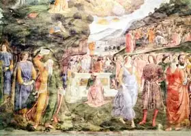 Rosselli, Cosimo: The Adoration of the Golden Calf, from the Sistine Chapel