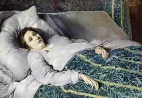 Flemish school (17th century): Young Woman on her Death Bed