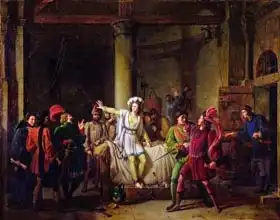 Revoil, Pierre Henri: Joan of Arc (c.1412-31) in Rouen Prison