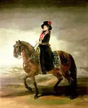 Goya, Francisco: Equestrian portrait of Queen Maria Luisa, wife of King Charles IV of Spain