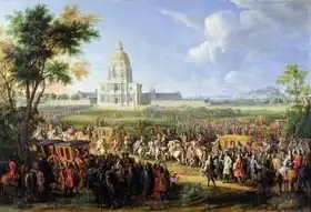 Martin, Pierre-Denis: Louis XIV (1638-1715) and his Entourage Visiting Les Invalides, 26th August 1706