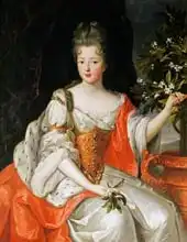 French school (17th century): Portrait of Louise-Francoise de Bourbon (1673-1743) late 17th century