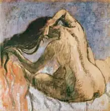 Degas, Edgar: Woman Combing her Hair, 1905-10