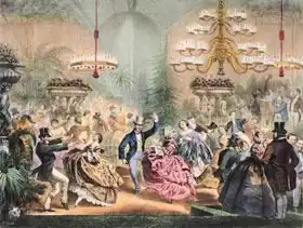 French school (19th century): Ball in the Jardin d