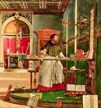 Carpaccio, Vittore: Vision of St. Augustine, 1502-08 (detail)