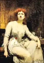 Beaury-Saurel, Amelie: Portrait of Severine (1855-1929) 1893