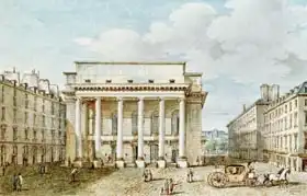 Nicolle, Victor Jean: View of the Facade of the Theatre Italien (Salle Favart)