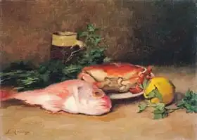 Renoux, Jules Ernest: Crab and Red Mullet