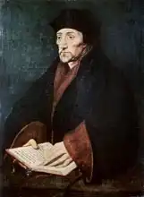 Holbein, Hans , the younger: Portrait of Desiderius Erasmus (1466-1536) of Rotterdam