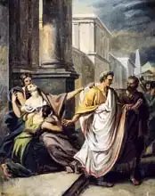 Pujol, Alexandre D. A. de : Julius Caesar (100-44 BC) on his way to the Senate on the Ides of March