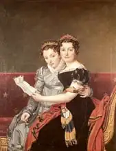 David, Jacques-Louis: Zenaide (1801-54) and Charlotte (1802-39) Bonaparte