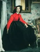 Tissot, James Joseph: Portrait of Mlle. L.L. (Young Lady in a Red Jacket) 1864