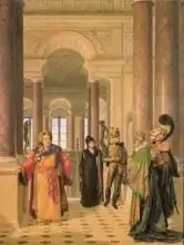 Isabey, Louis Eugene Gabriel: The Main Staircase of the Louvre