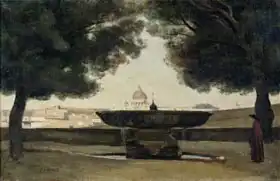 Corot, J. B. Camille: The Fountain of the French Academy in Rome, 1826-27