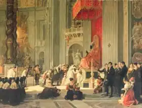 Haudebourt, Antoinette Cecile Hortense Lescot: Kissing the Feet of the Statue of St. Peter in St. Peter