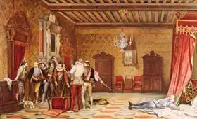 Delaroche, Paul: The Assassination of Henri de Lorraine (1549-88) duc de Guise