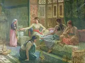 Belly, Leon-Auguste-Adolphe: Interior of a Harem